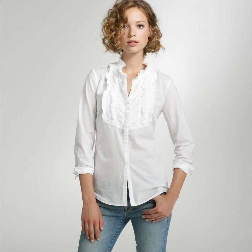 JCrew Chevron Pleat Shirt